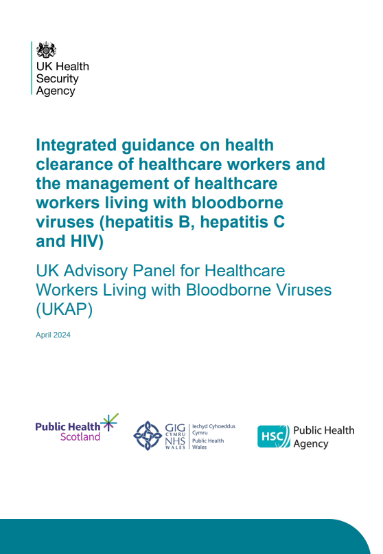 Integrated guidance on health clearance and the management of healthcare workers living with bloodborne viruses